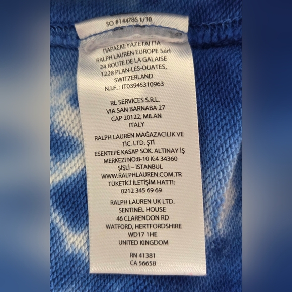 POLO RALPH LAUREN FRENCH TERRY BATIK CROPPED SWEATSHIRT. - Picture 6 of 6